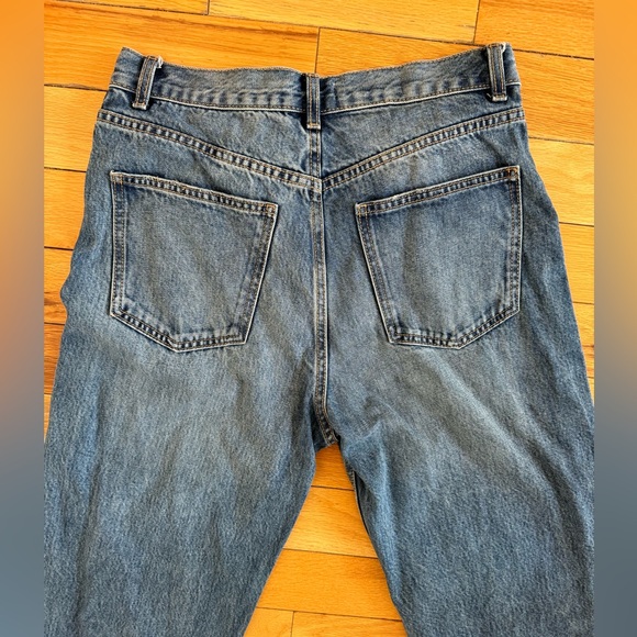 Zara | Straight Leg Women Jean Denim Distressed Blue 8 - Picture 8 of 12